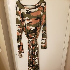 Camo plus size dress